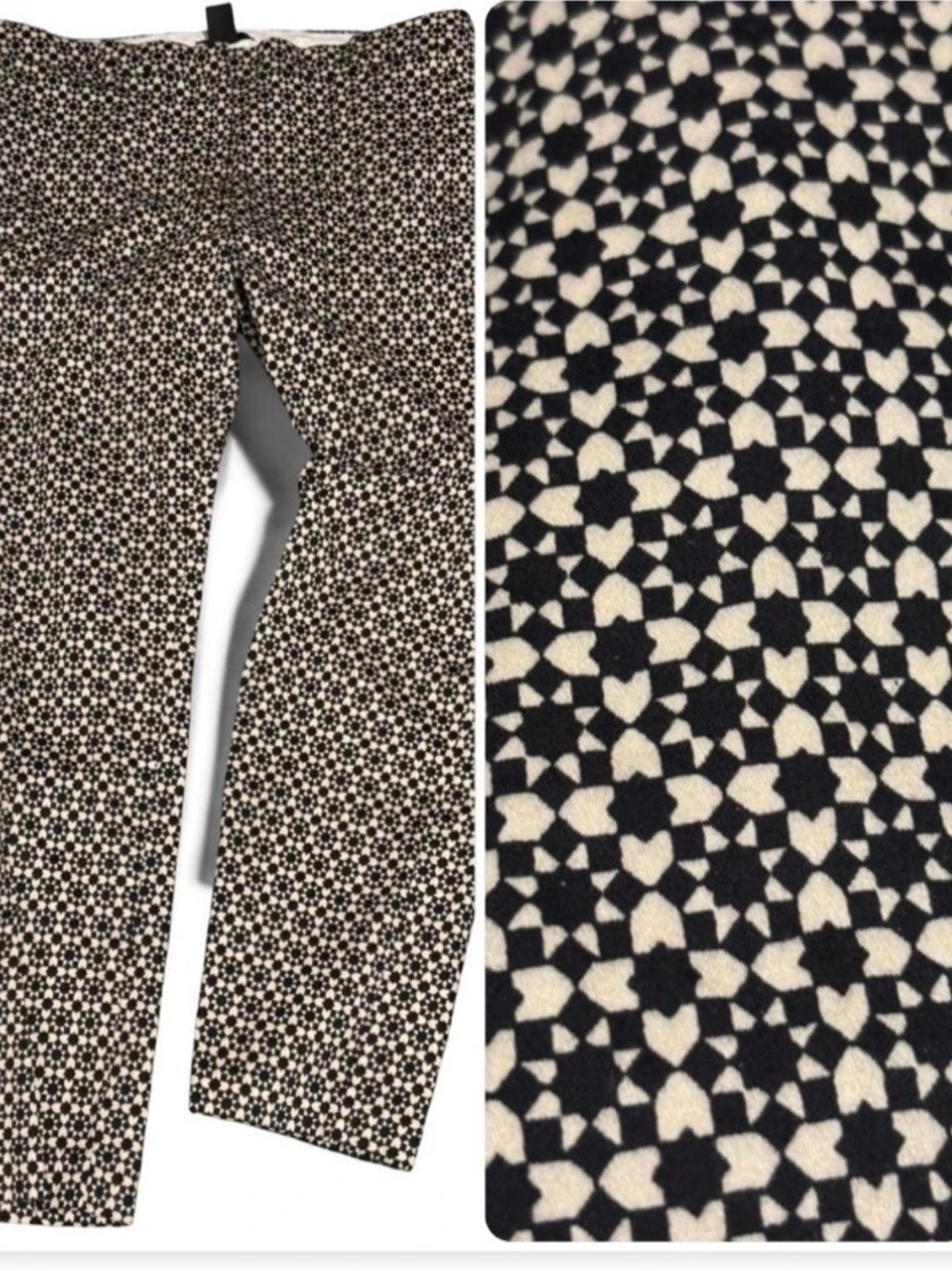 H&M Geometric Tile Print Ankle Trousers
